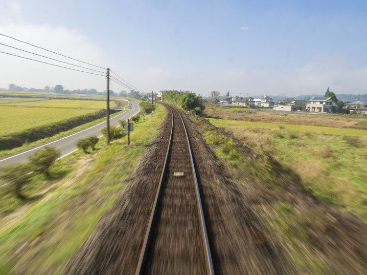 くま川鉄道の沿線風景