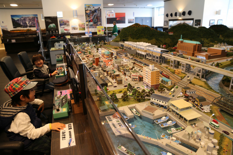 糸魚川市街地のジオラマ