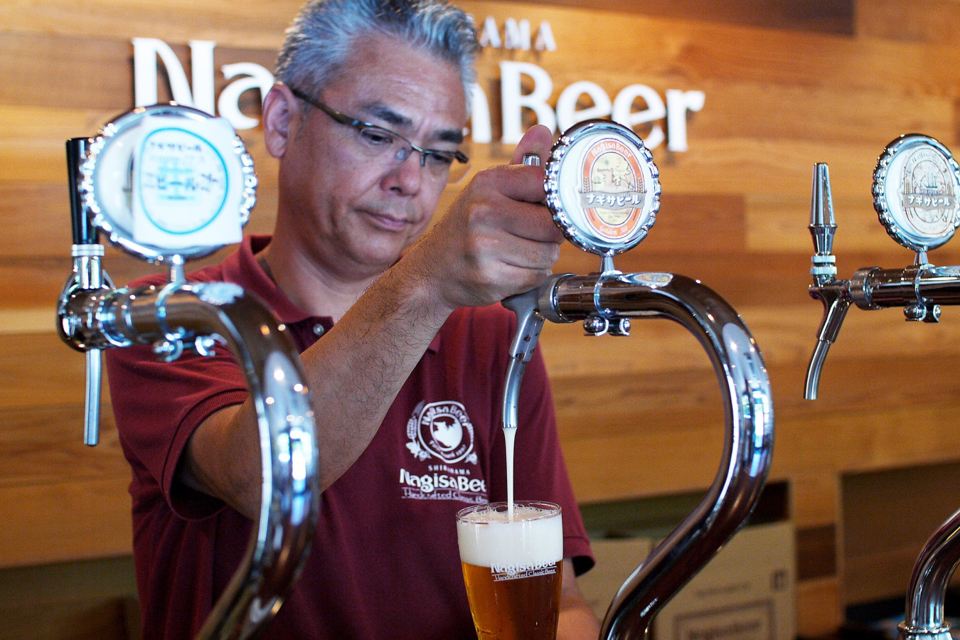 ナギサビール新工場で作っている出来たてビール