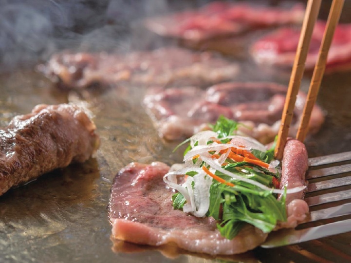 人気の常陸牛の焼きしゃぶ